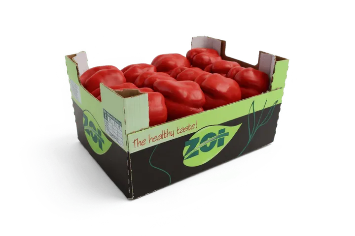Pimiento Rojo: caja ZOI, vista lateral