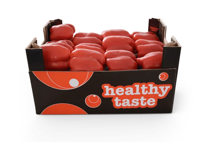 Pimiento Rojo: caja Healthy Taste, vista lateral