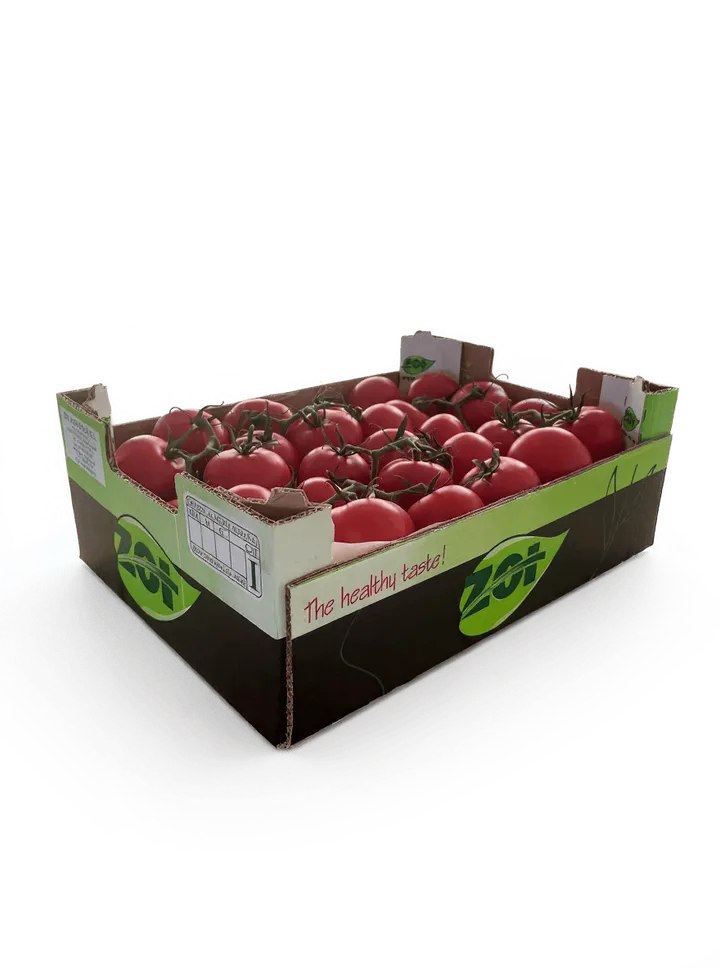 Tomate Rama: caja ZOI, vista lateral