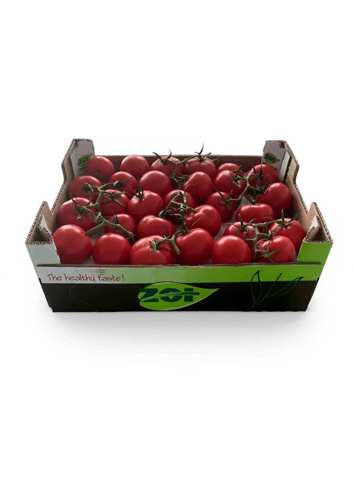 Tomate Rama: caja ZOI, vista lateral