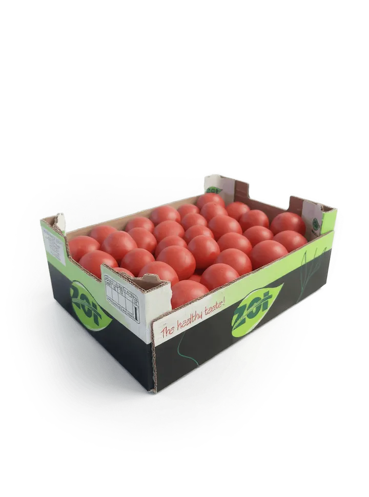 Tomate Suelto: caja ZOI, vista lateral